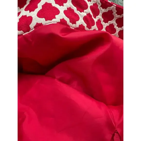 Loft Preppy Chic Red White Geometric Print A-Line Mini Skirt, Lined,  Size 4 - Picture 11 of 15